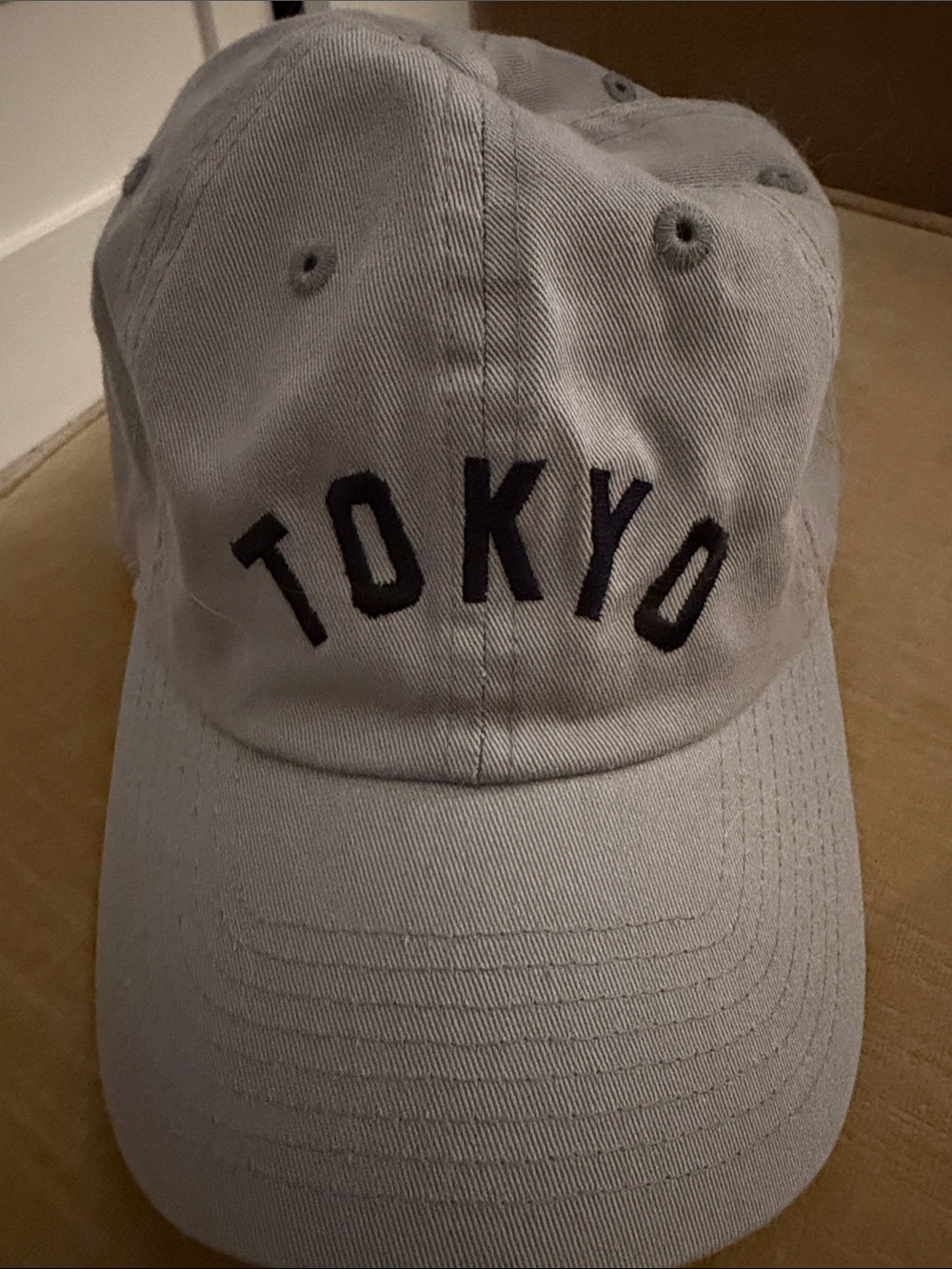 Anthropologie Tokyo Embroidered Baseball Cap - Light Gray